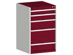 ladekast HxBxD 1000x650x650mm 5laden romp RAL7035 front RAL3004