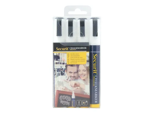 Krijtstift Securit Sma-510 Schuin 2-6mm Wit 4 Stuks