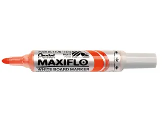 Viltstift Pentel MWL5M Maxiflo whiteboard rond 3mm oranje - 2