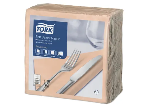 Tork 477912 Soft Dinnerservet Advanced Perzik 39x39cm