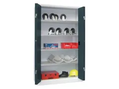 Vouwdeurkast 1950x1200x500mm 4legborden Verzinkt Ral7035 Front Ral7016