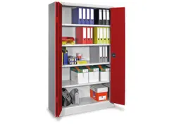 Ruime Vouwdeurkast 1950x1500x600mm 4legborden Ral7035 Front Ral3000