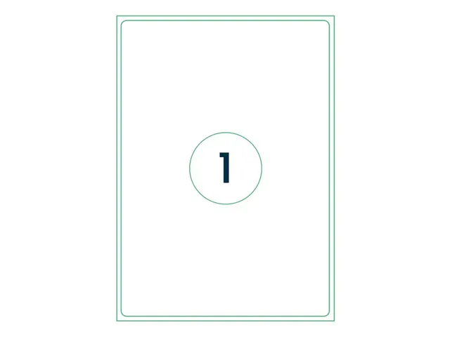 Etiketten Zelfklevend Wit 1 op A4 199.6x289.1mm 1000 Vel