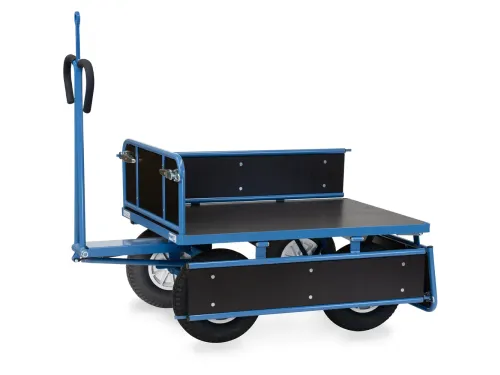 Handtrekwagen 6454PZ 750kg 1140x740mm hout polyurethaan trekoog
