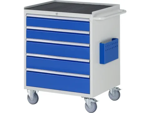 gereedschapswagen 975x770x650mm metaalblad 450kg 5 laden RAL5010