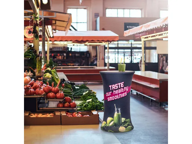 Balie Counter Easy Oval 40x60x100cm Zwart tafelblad