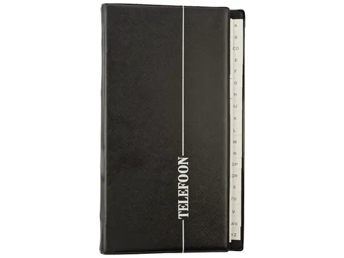 Telefoonalbum Kangaro 215x130mm A-Z 4-rings zwart