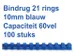 Bindrug GBC 10mm 21-rings A4 blauw 100stuks