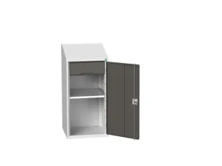 lessenaarkast 1130x525x550mm legbord en lade RAL7035 + RAL7016 - 1