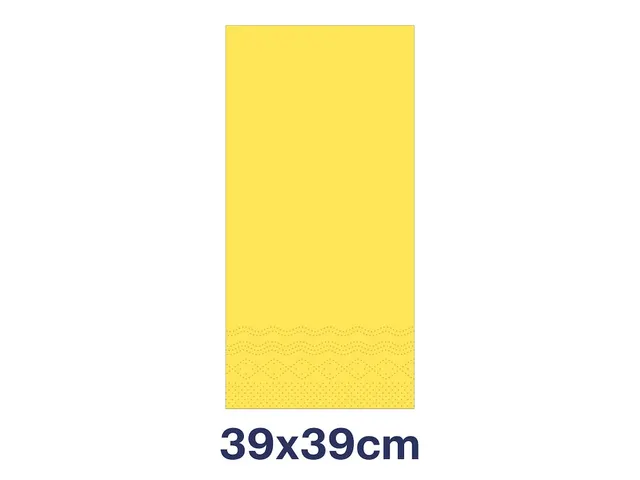 Serviette Tork 470252 Soft Dinner 3 épaisseurs 39x39cm jaune
