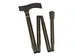 Wandelstok Able2 opvouwbaar carbon soft recht handvat zwart 85-95cm