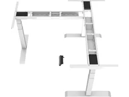 Elektrisch Verstelbaar Zit-Sta Frame Hoekbureau Wit