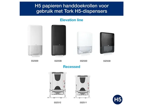 Tork 100585 PeakServe Continu Handdoek Universal H5 1-laags 12x410 vel