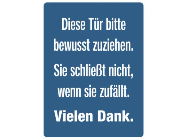 deurbord,Deze deur goed dichttrekken.,folie,blauw/wit,zelfklevend