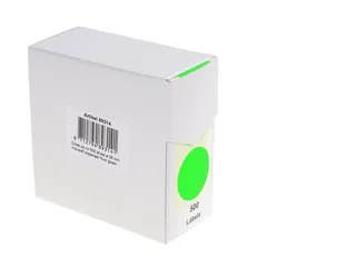 Etiket Rillprint 35mm 500st op rol fluor groen - 1