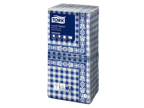 Tork 509351 Lunchservet Blue Check 32,8x32,5cm