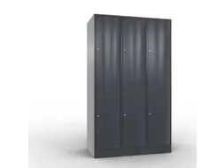 lockerkast 1950x1150x640mm 3x2 vakken romp RAL7021 front RAL7021