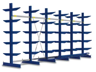 Draagarmstelling Hxbxd 2500X5376X1140Mm 2X6Etages Ral5010 - 1