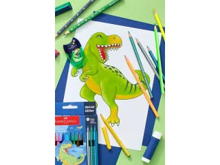 Kleurpotlood Faber-Castell Dino 10 Classic Colour + 3 metallic kleuren - 6