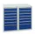 ladekast HxBxD 900x1000x500mm 14laden vergrendeling RAL7035 RAL5010