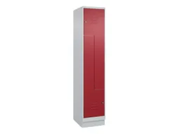 Z-garderobekast,HxBxD 1950x400x500mm,vak B 200/400mm,cil.-slot,sokkel