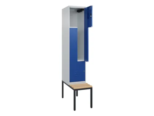 Z-garderobekast,HxBxD 2120x400x815mm,2vak,vak B 400mm,cil.-slot