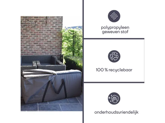 Housse d'extérieur rectangulaire pour coussins lounge gris XL