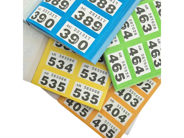 Nummerblok 1-1000 assorti 6 stuks