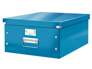 Opbergbox WOW Click & Store 369x200x482mm blauw 85% gerecycled karton - 2