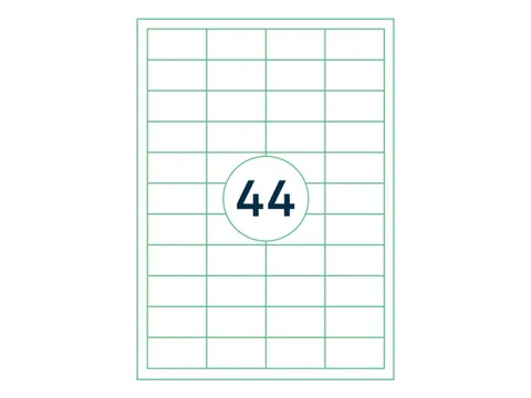 Etiket Rillstab 48.5x25.4mm Wit 4400 Stuks