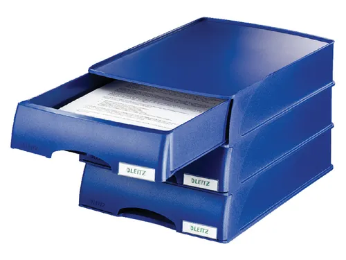 Brievenbak Leitz 5210 Plus blauw met lade A4