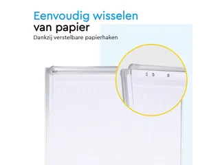 BRASQ Flipover Mobiel Deluxe 70x100cm Magnetisch Wit met accessoires - 9