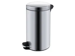 RVS pedaalemmer,20l,HxØ 440x300mm,binnenbak kunststof,romp mat