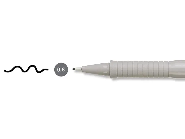 Tekenpen Faber Castell Ecco Pigment 0.8Mm Zwart