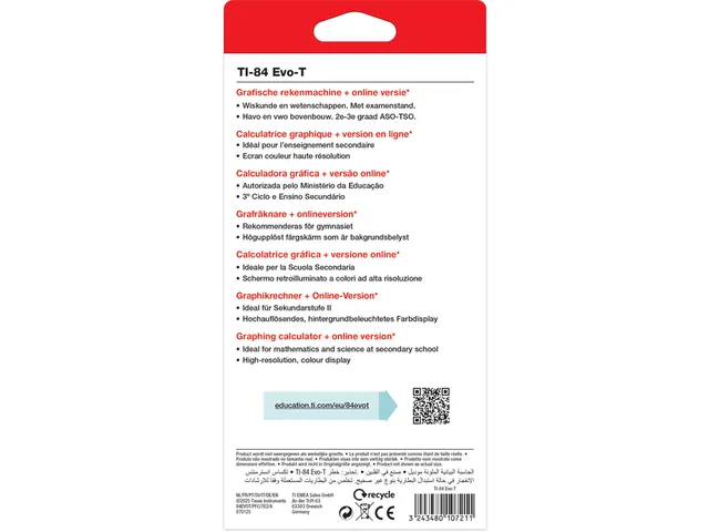 Rekenmachine Texas TI-84 Evo-T zwart