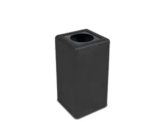 Circulaire Afvalbak BrickBin Waste 65 Liter Zwart Grijs - 1