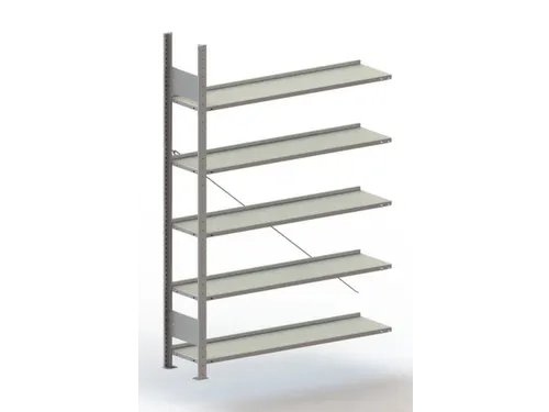 Inhaakstelling Aanbouwveld Verzinkt 1850x1256x336mm 5legborden 80kg