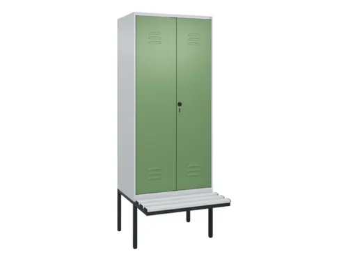 locker voor scheiding van kleding,HxBxD 2120x800x815mm,2vak