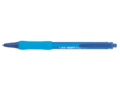 Balpen Bic soft feel grip clic medium blauw