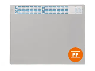 Durable Schrijfonderlegger 65x48cm kalender Grijs met PP afdekvel - 3