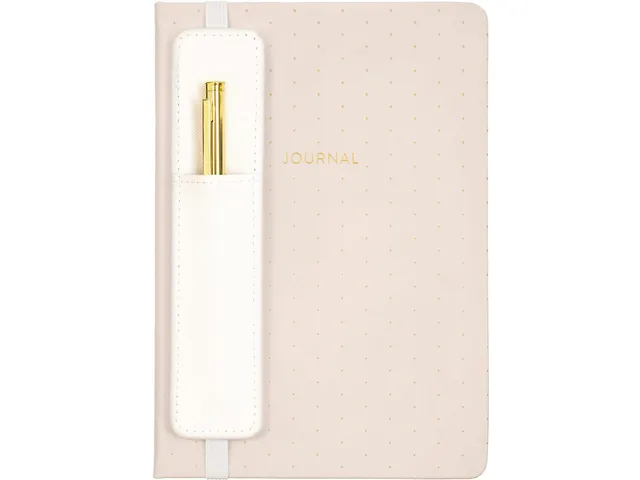 Carnet de notes avec stylo et étui ligné rose 15x20cm