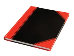 Notitieboek Bantex zwart/rood A5 lijn 70gr 96vel