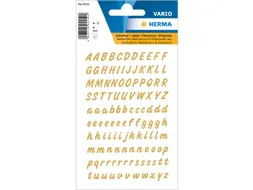 Etiket Herma 4152 8mm Letters A-Z Goud op Transparant 238 stuks