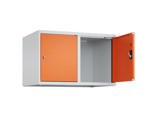 opzetkast,v. locker,2vak.,vak B 400mm,HxBxD 500x800x500mm,cilinderslot