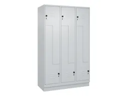 Z-garderobekast,HxBxD 1950x1200x500mm,vak B 200/400mm,draaigrendel