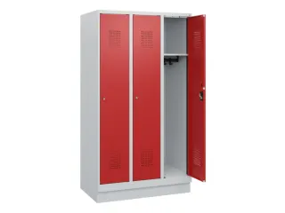 schoollocker,HxBxD 1630x900x500mm,3vak,vak B 300mm,cil.-slot,sokkel - 1