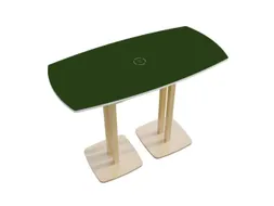 Tonvormige statafel Woody 110x114x75cm Groen Natuur 2 schotelvoeten