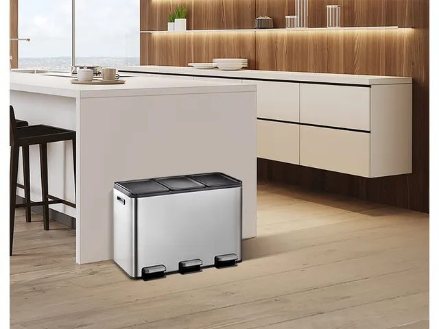 Essential splitted Recycler Pedaalemmer 3x10 Liter Mat RVS