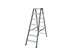 dubbele ladder,beide zijden,2x8treden,Stand H 1,3m,balk L 1,85m