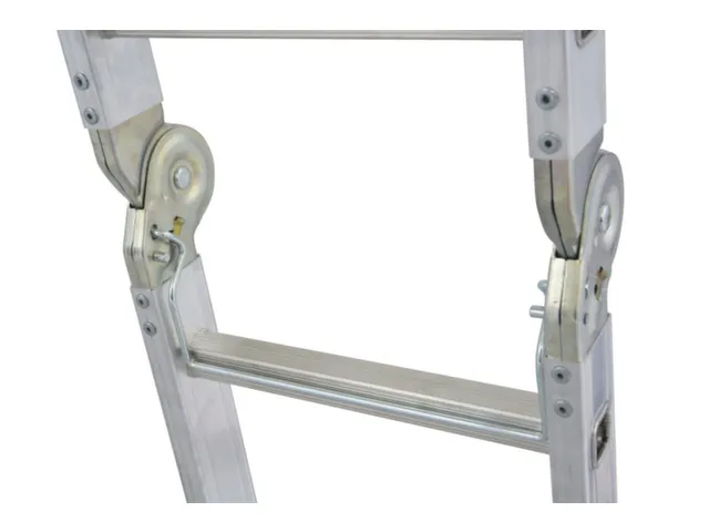 échelle pliante polyvalente,4x4 échelons,lisse L 4,7m,alu
